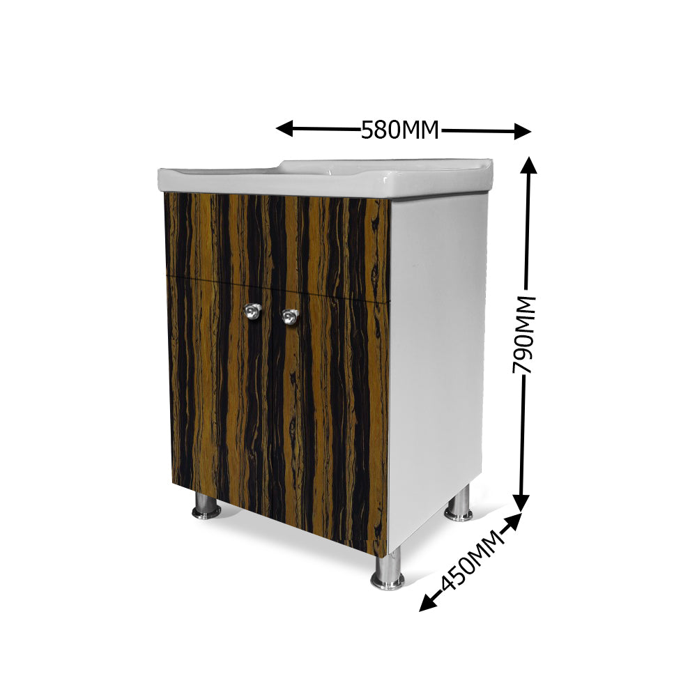 Wash Basin Vanity With Cabinet High Quality HDHMR Engineered Wood