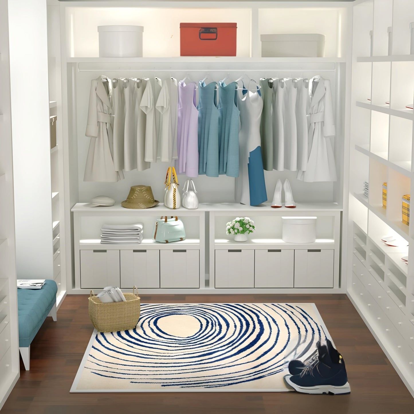 Bookcase with Removable Drawers, White colour