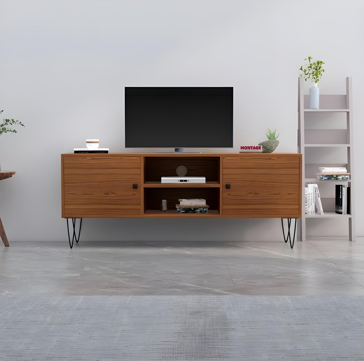 4 Door and 2 Open Storage TV Entertainment Unit