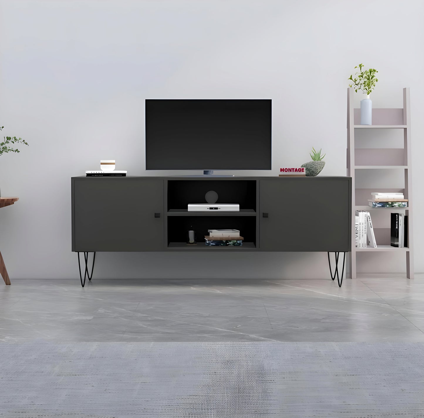 4 Door and 2 Open Storage TV Entertainment Unit