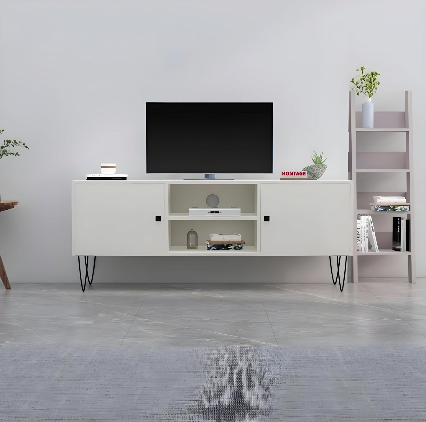 4 Door and 2 Open Storage TV Entertainment Unit
