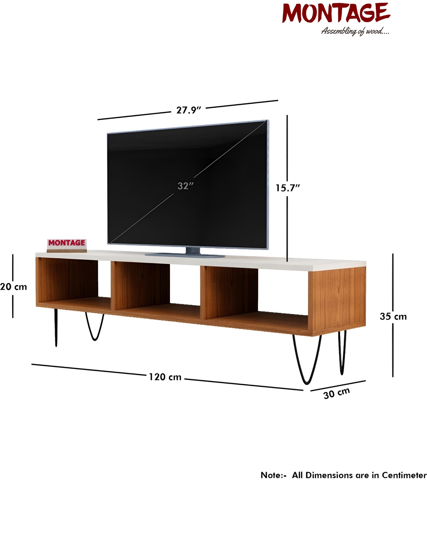 LED TV Cabinet 50 INCH for Living Room with Open Storage