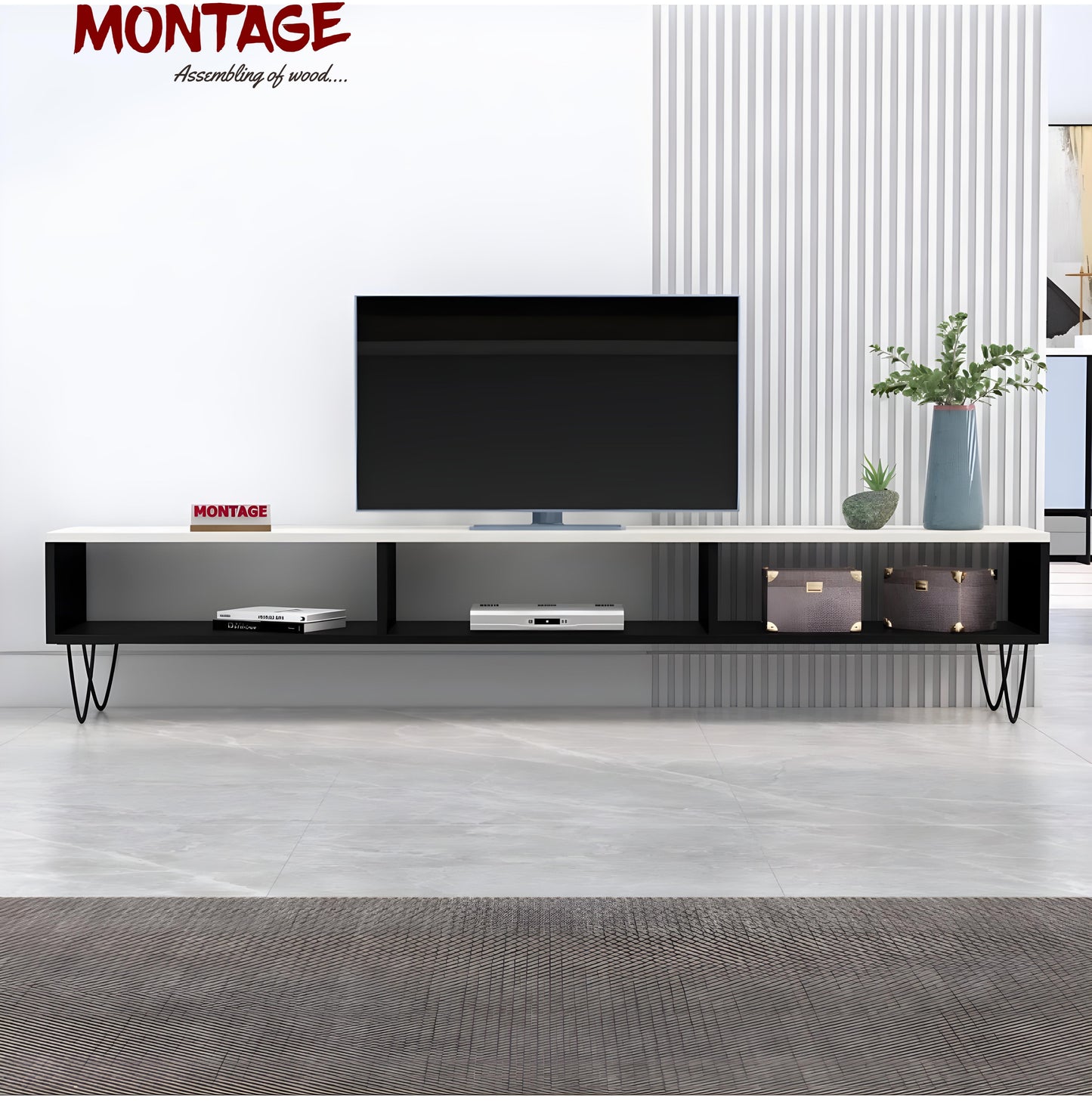 LED TV Cabinet 70 Inch for Living Room Entertainment Unit