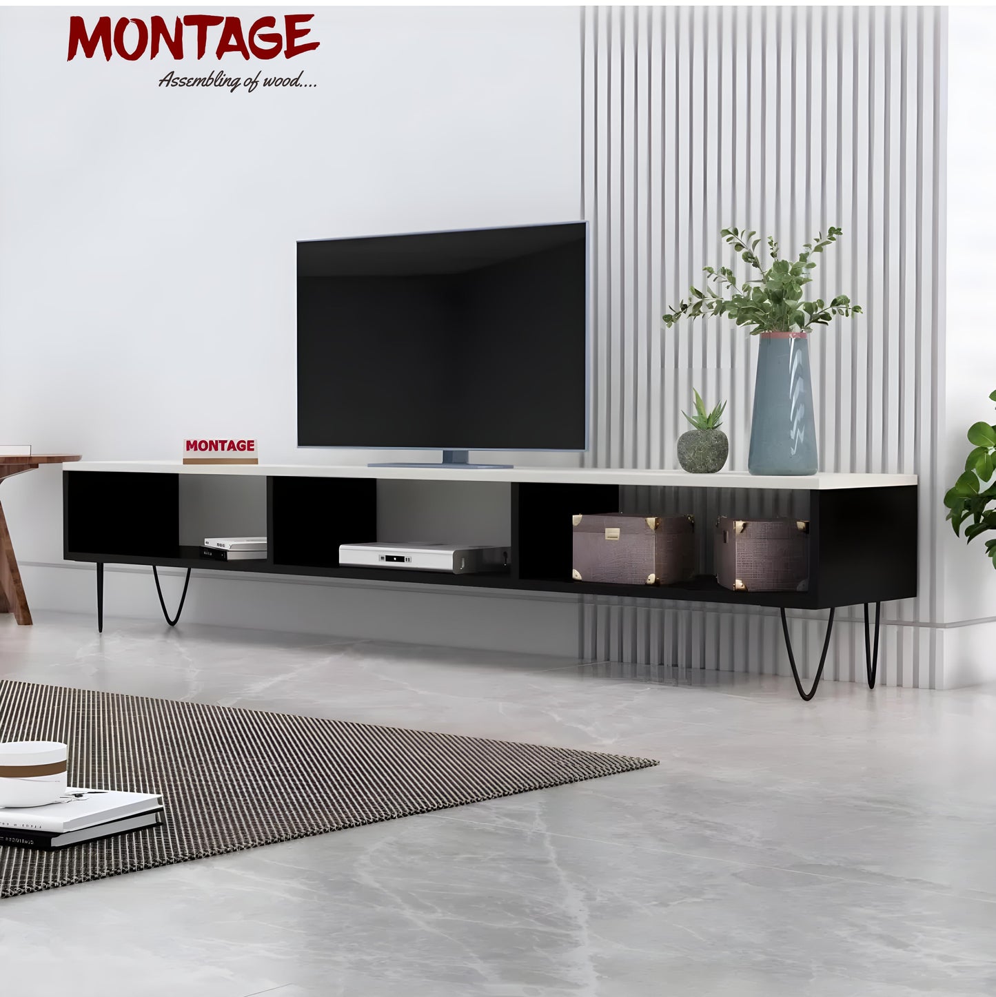 LED TV Cabinet 70 Inch for Living Room Entertainment Unit