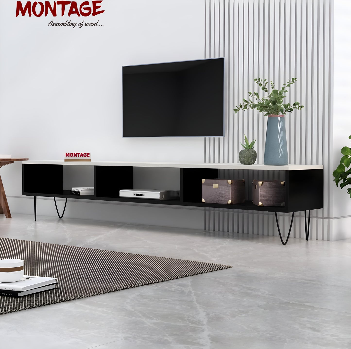LED TV Cabinet 70 Inch for Living Room Entertainment Unit