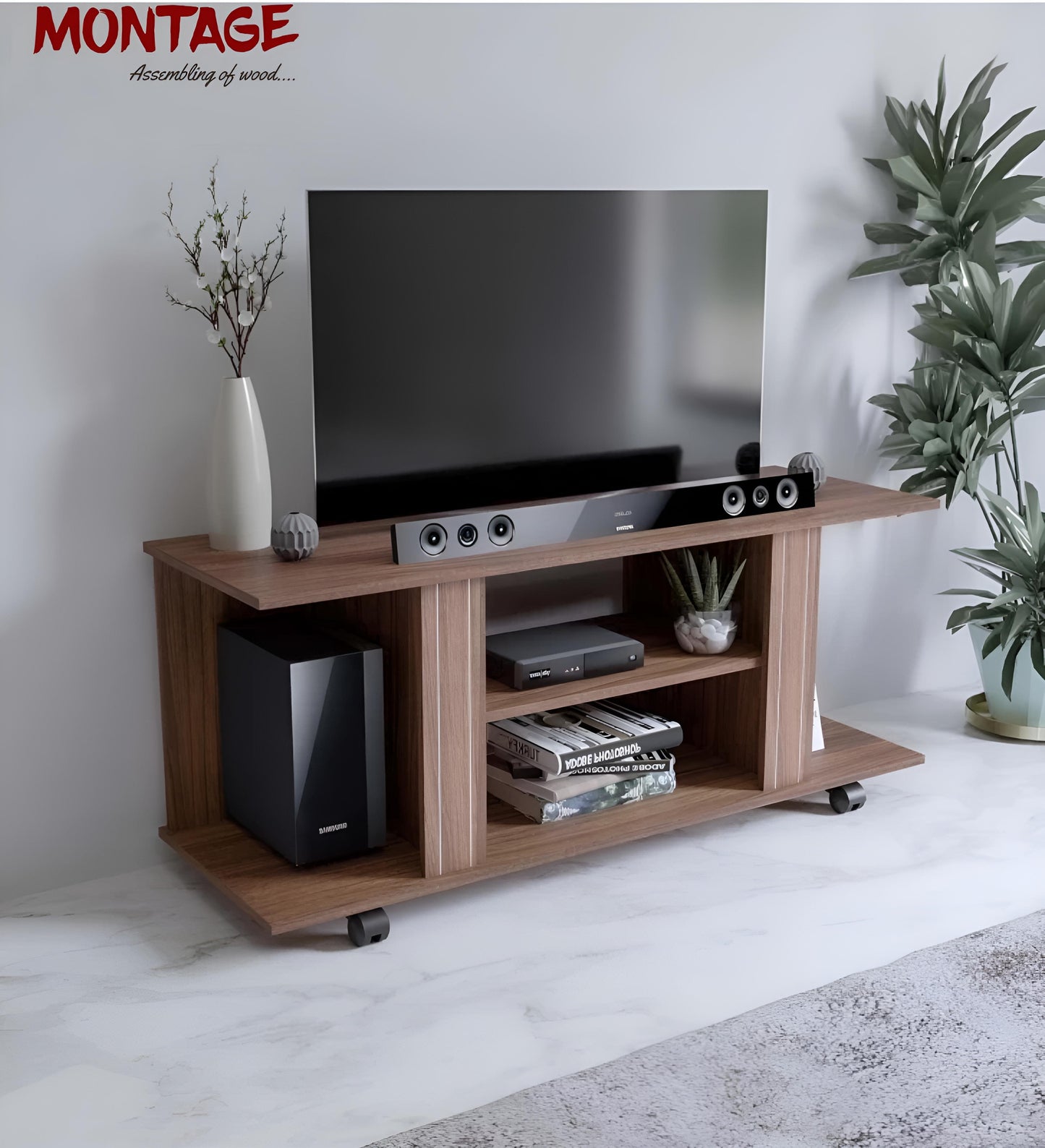 NEUDOT TABLA Engineered Wood TV Entertainment Unit