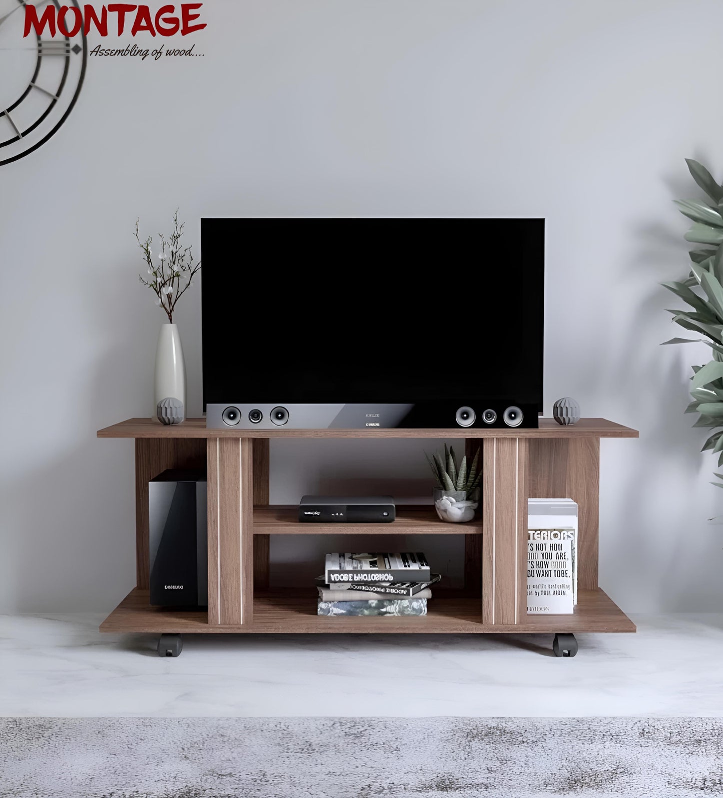 NEUDOT TABLA Engineered Wood TV Entertainment Unit