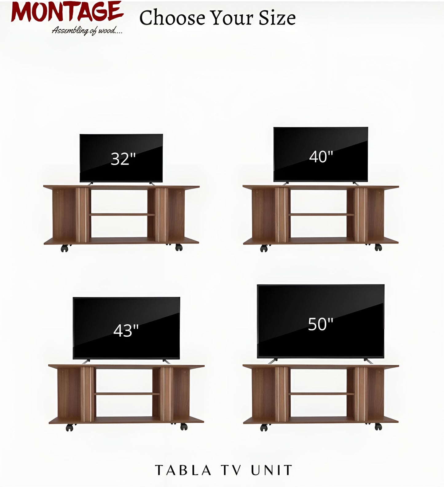 NEUDOT TABLA Engineered Wood TV Entertainment Unit