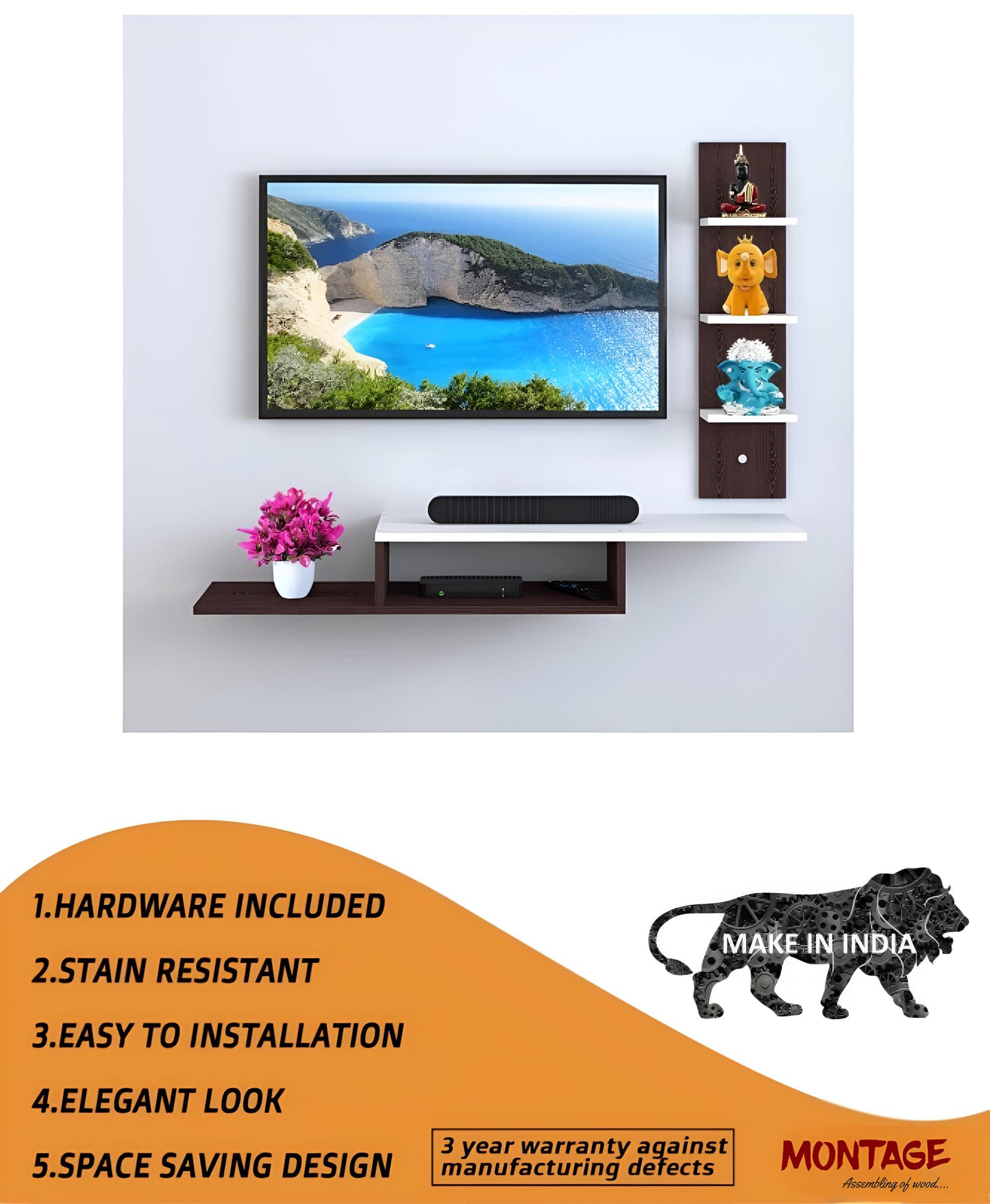 Odestar Odestar Engineered Wood TV Entertainment Unit Set Top Box Stand