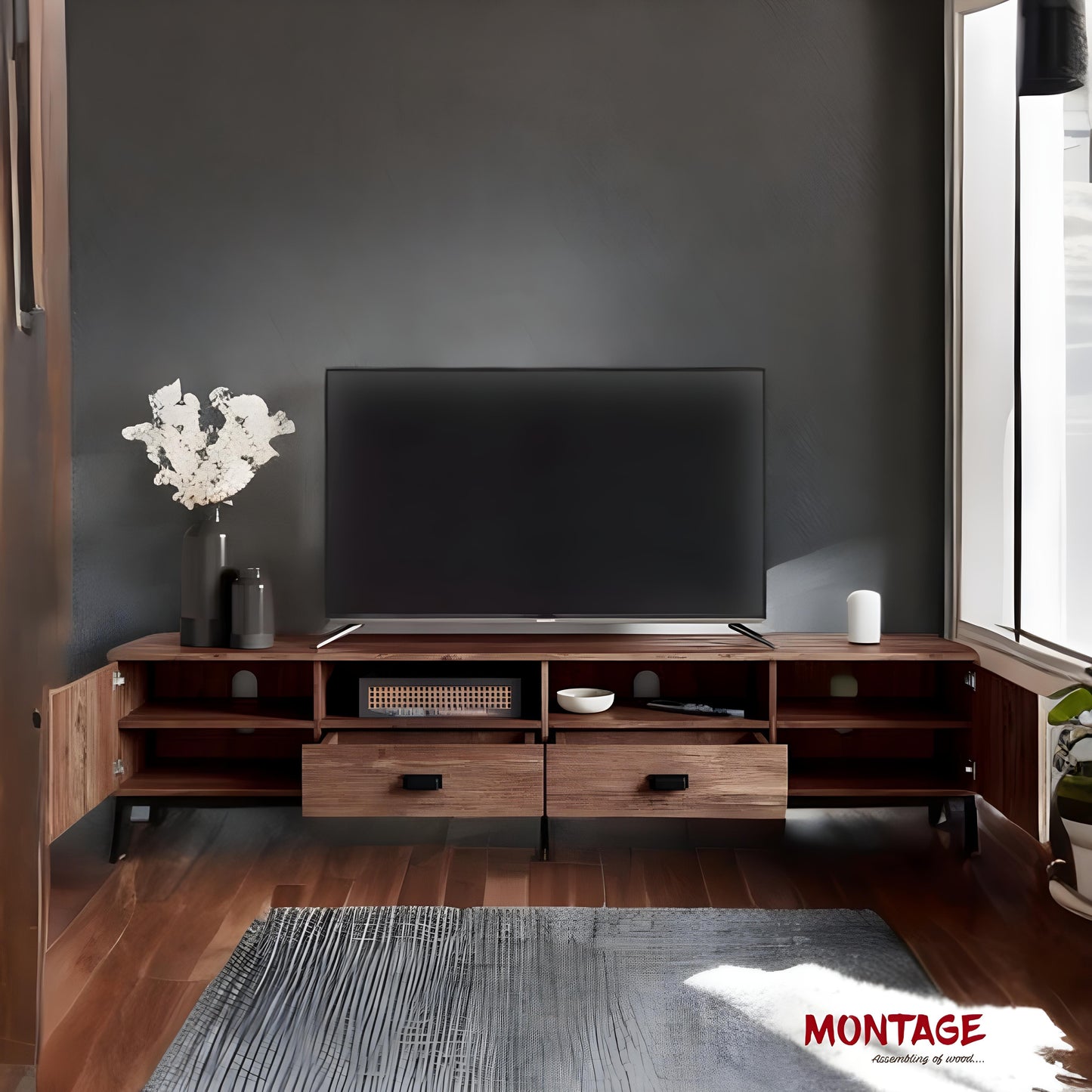 Mid-Century Elegance Media Console
