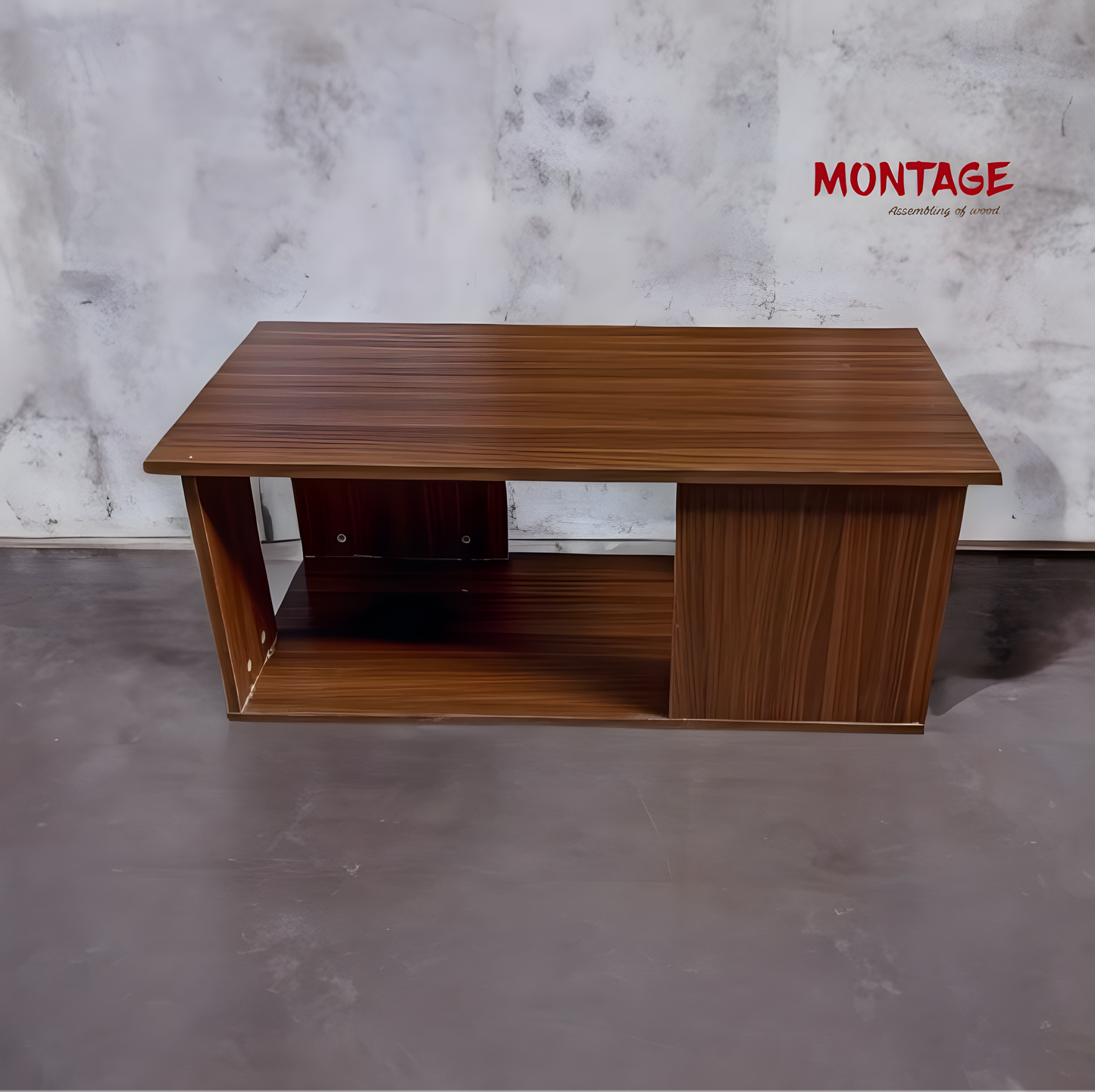 Engineered Wood Coffee Table (Finish Color - Classic Planked Walnut