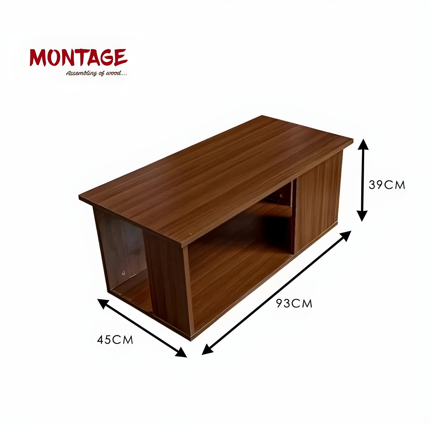 Engineered Wood Coffee Table (Finish Color - Classic Planked Walnut