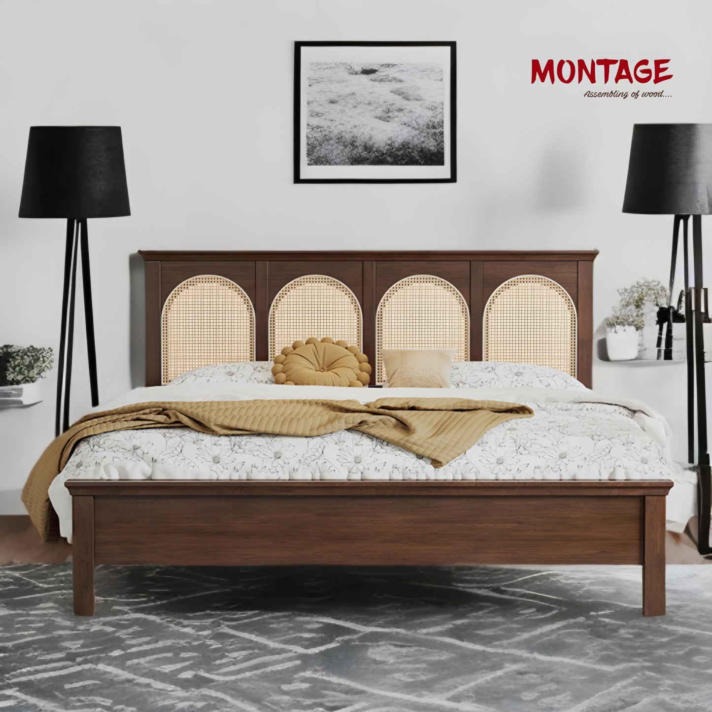Coastal Charm modern minimalist master bedroom bed