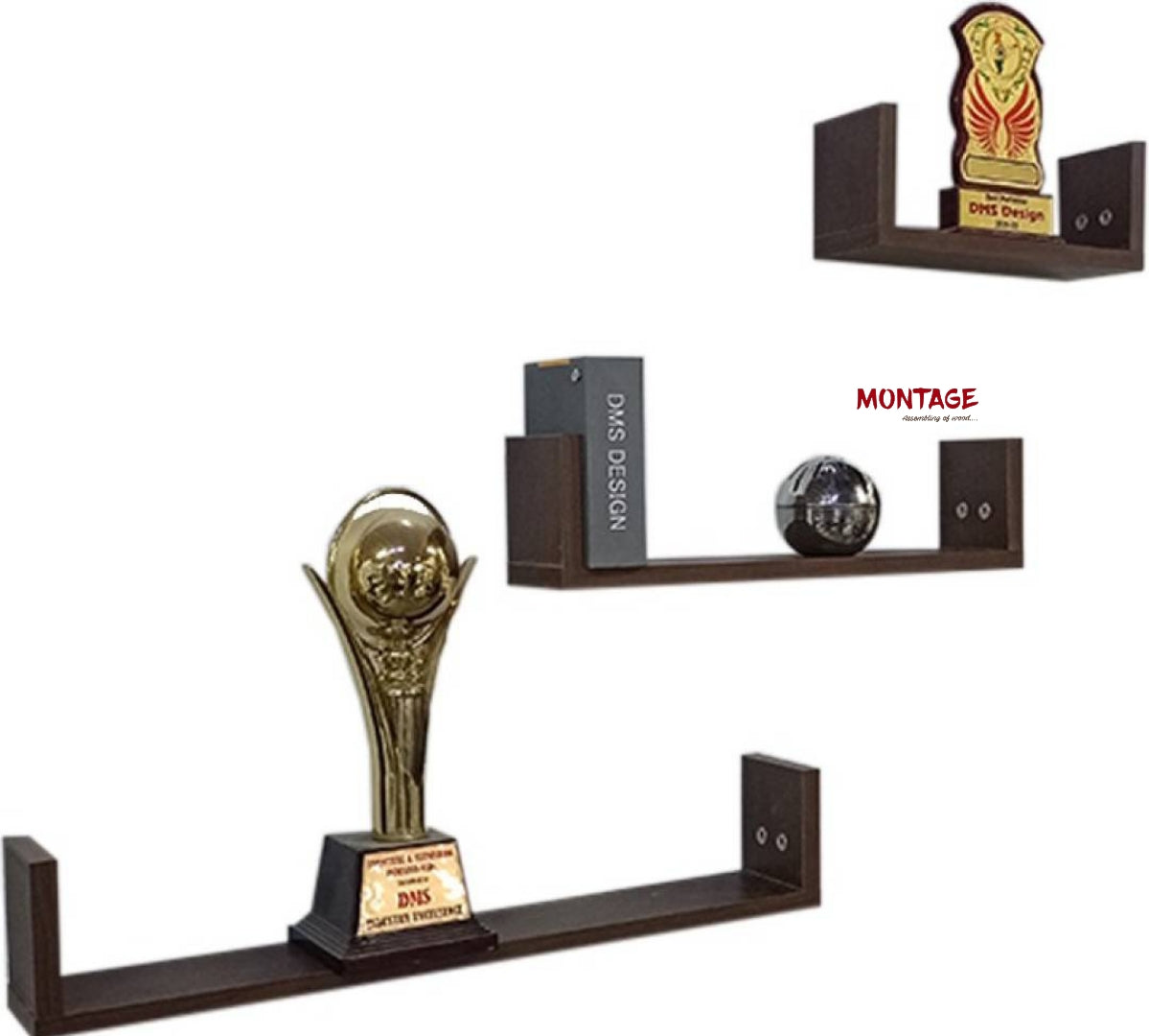 Modern Wall Shelves Engineered Wood Rack
