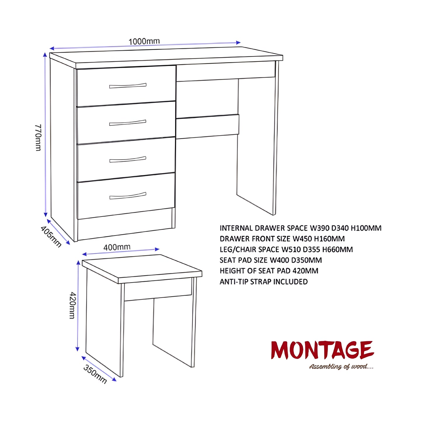 Timeless Glamour Dressing table