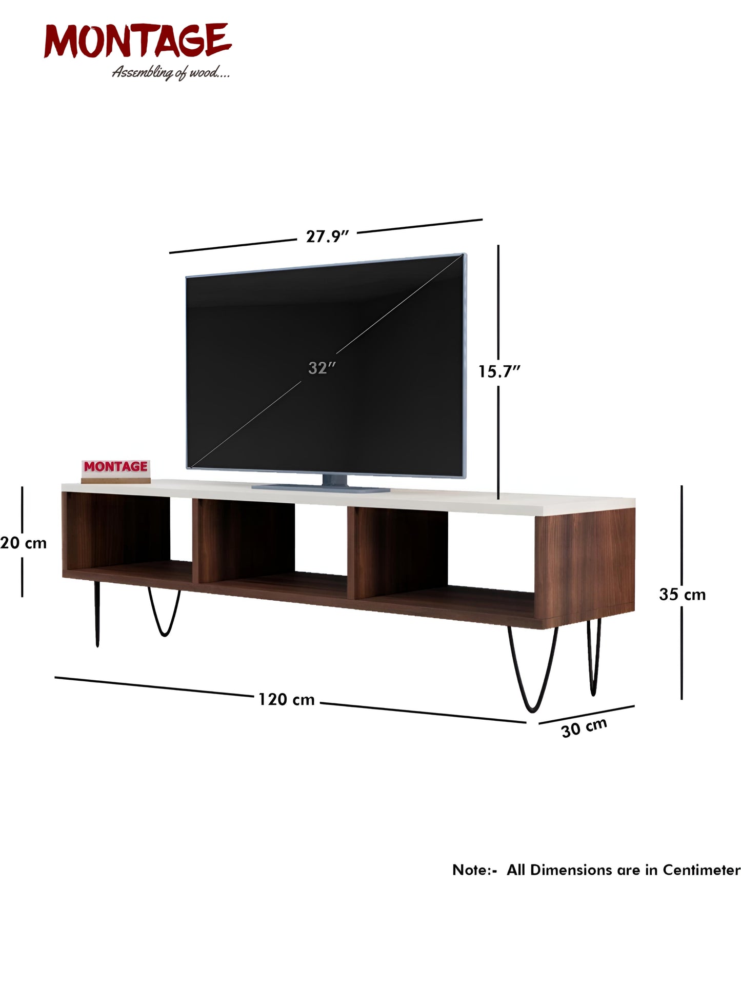 LED TV Cabinet 50 INCH for Living Room with Open Storage
