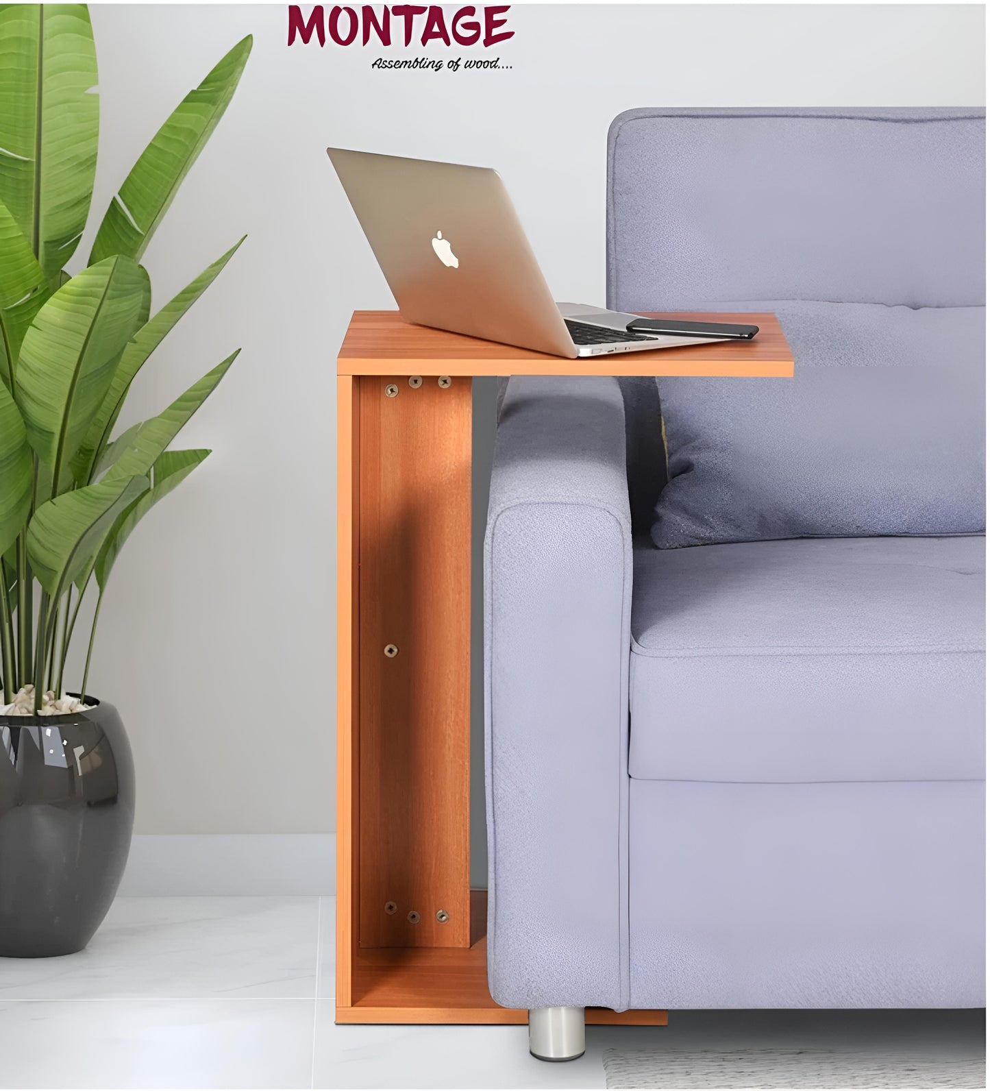 Wooden Sofa Side Table for Living Room Furniture Engineered Wood