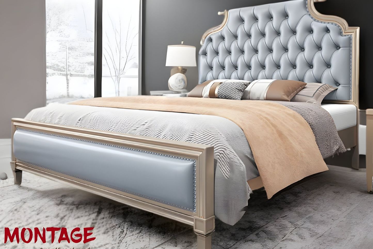 Lavish Legacy Upholstered Teak Bed