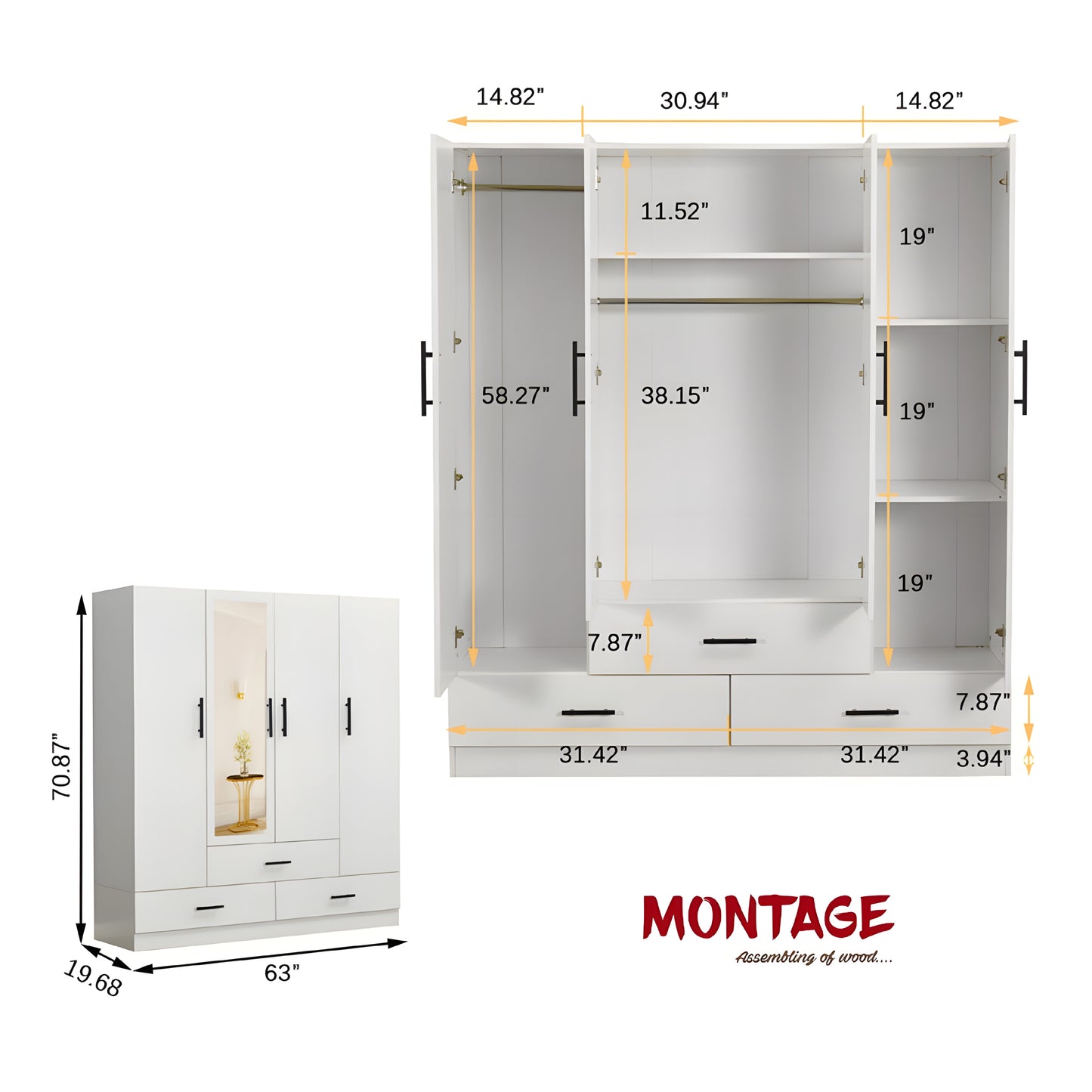 Vision white Wardrobe