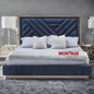 Navy Nest upholstered Comfortable Bed