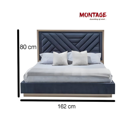 Navy Nest upholstered Comfortable Bed