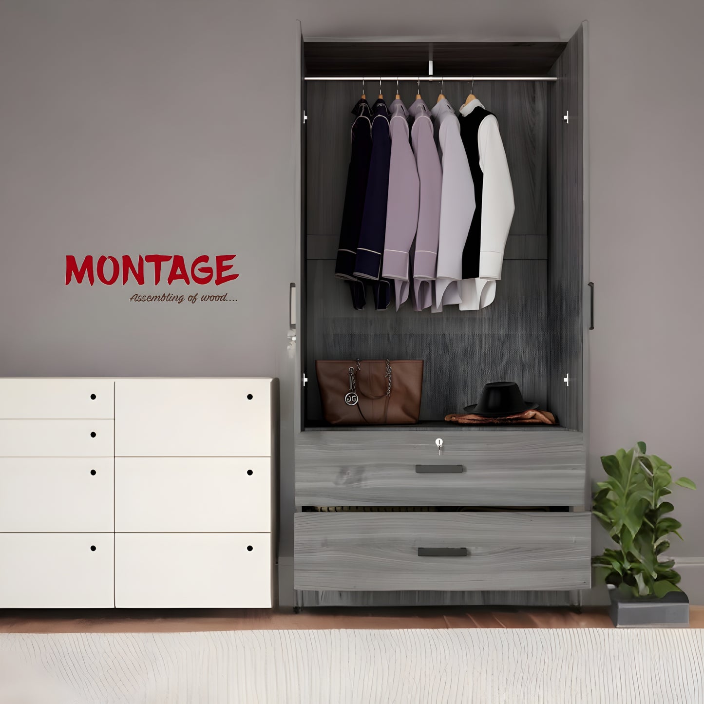 Elegance in Grey Wardrobe